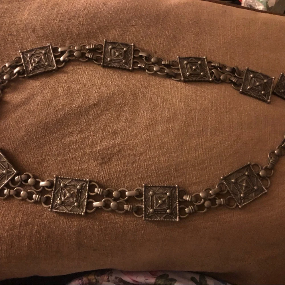 Rare! Ben Amun Dark Silver Geometric Link Belt- $330 or $300 w/offer